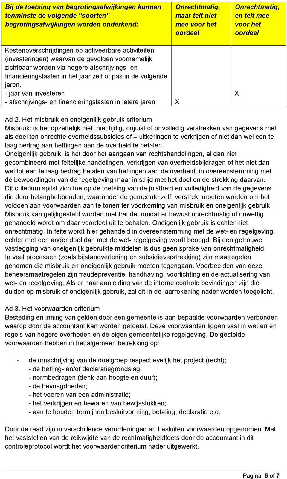 - jaar van investeren - afschrijvings- en financieringslasten in latere jaren Ad 2.