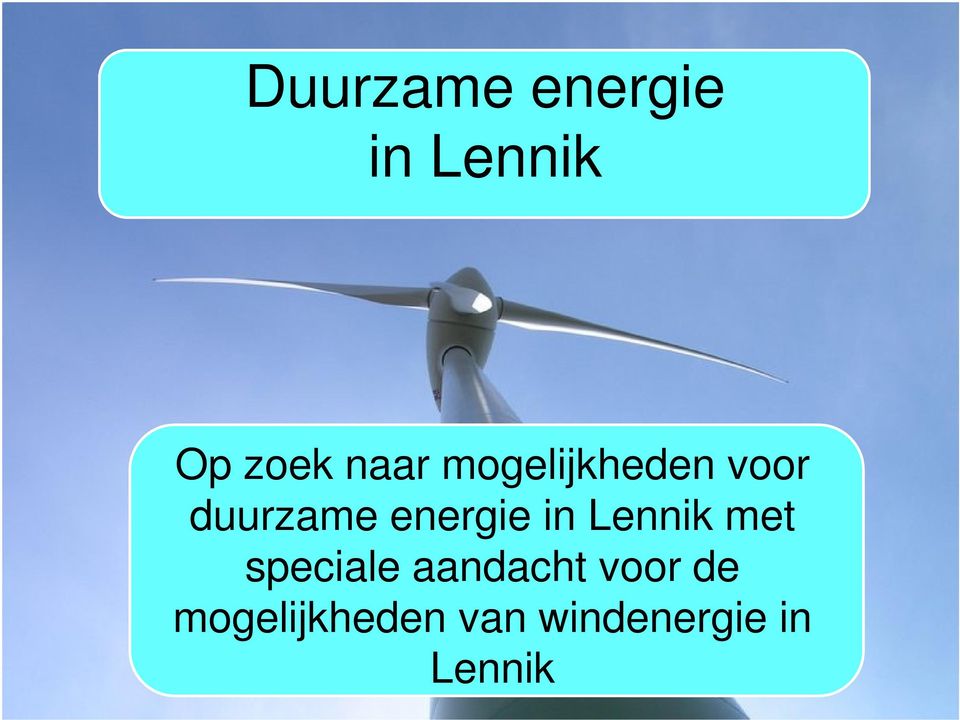 energie in Lennik met speciale