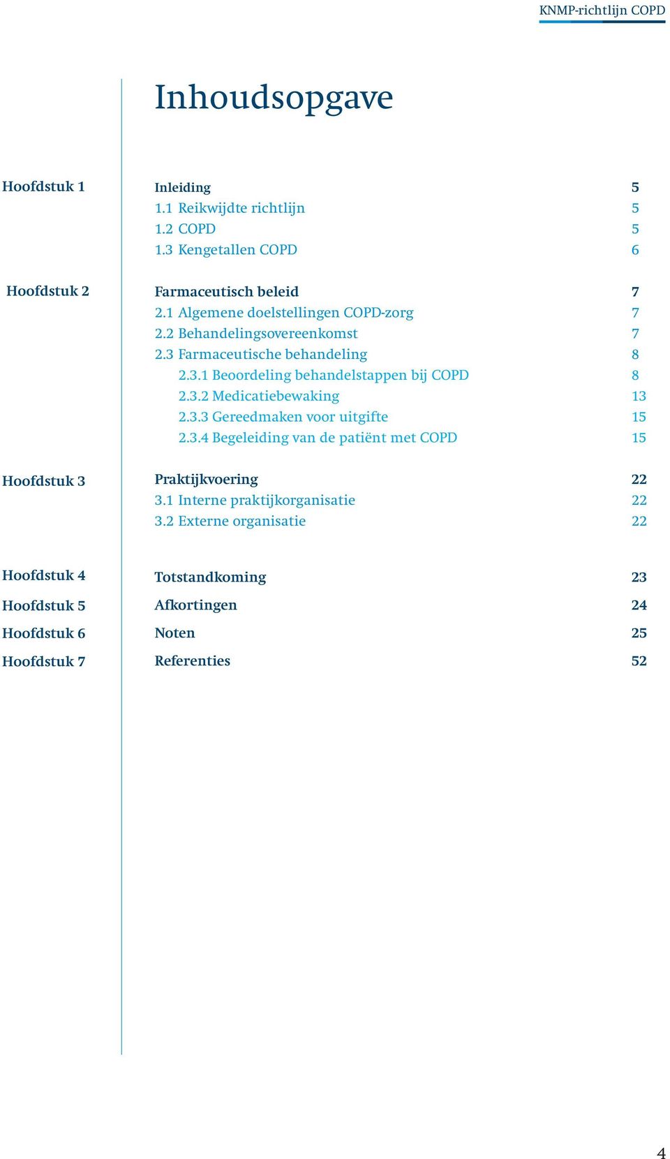 3.2 Medicatiebewaking 13 2.3.3 Gereedmaken voor uitgifte 15 2.3.4 Begeleiding van de patiënt met COPD 15 Praktijkvoering 22 3.