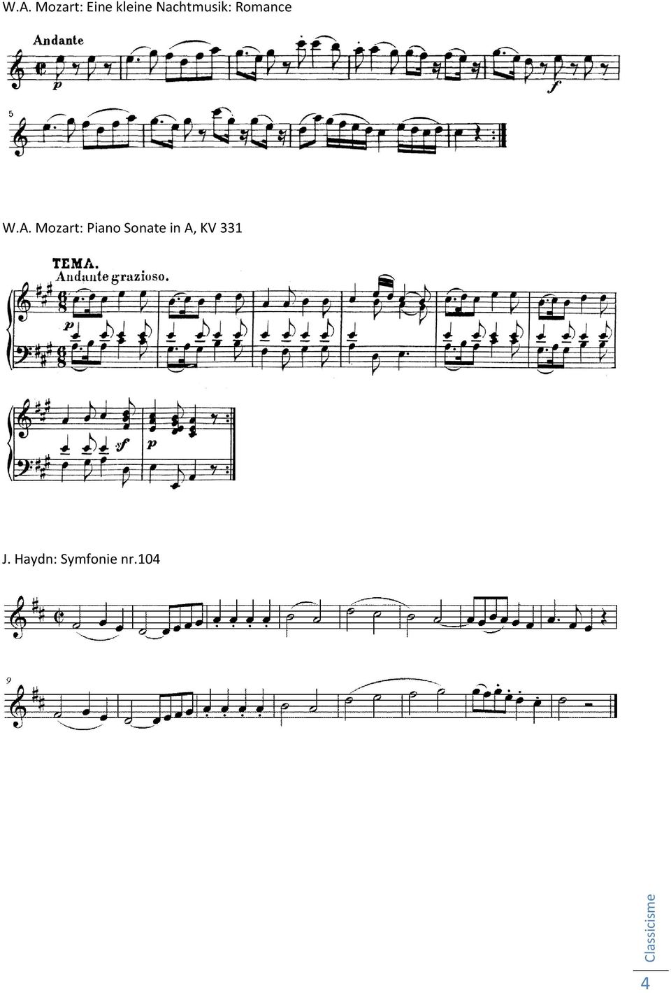 Mozart: Piano Sonate in A,
