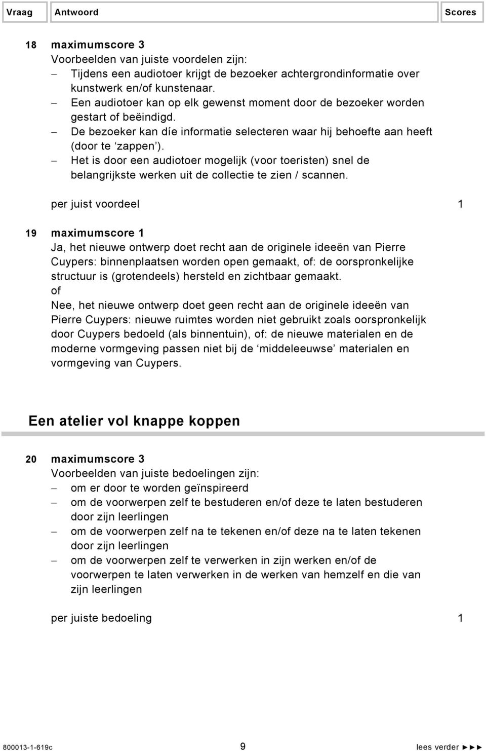 Het is door een audiotoer mogelijk (voor toeristen) snel de belangrijkste werken uit de collectie te zien / scannen.