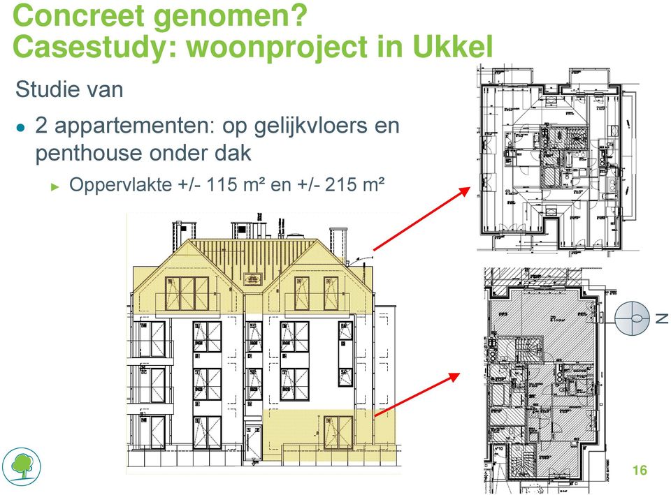 van 2 appartementen: op gelijkvloers en