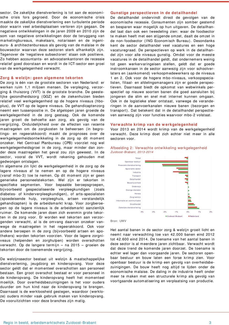 De negatieve ontwikkelingen in de jaren 2009 en 2010 zijn de som van negatieve ontwikkelingen door de teruggang van marketingbureaus, makelaars, notarissen en de ingenieurs- & architectenbureaus als