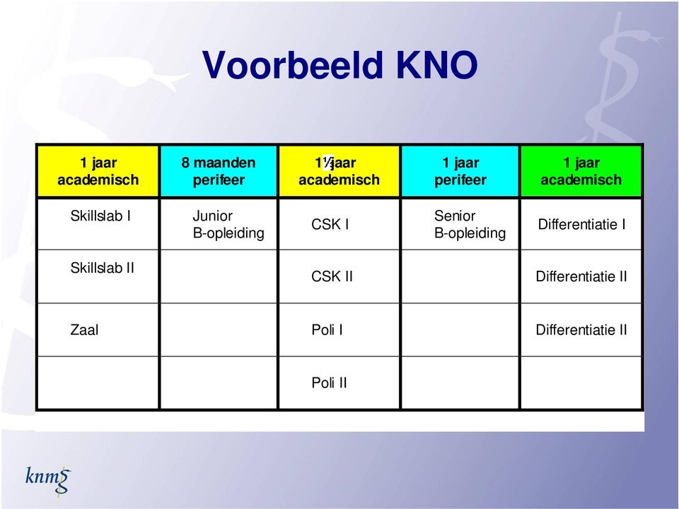 Junior B-opleiding CSK I Senior B-opleiding Differentiatie I