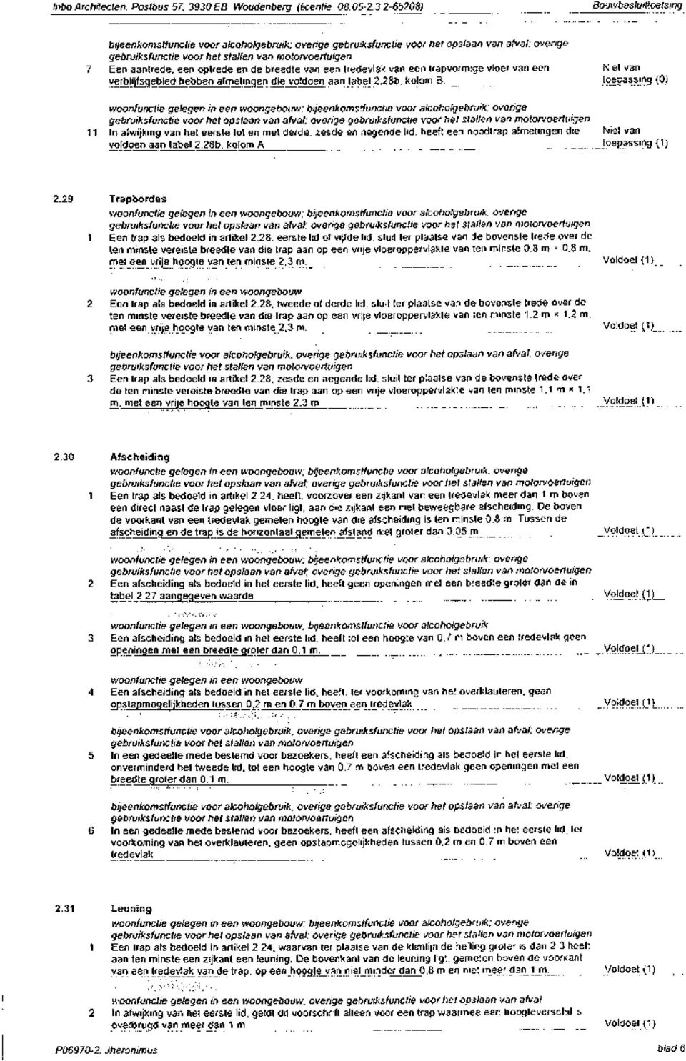 van motorvoertuigen 7 Een aantrede, een optrede en de breedte van een tredevlak van een trapvormige vloer van een Niet van verblijfsgebied hebben afmetingen die voldoen aan tabel 2.28b, kolom B.