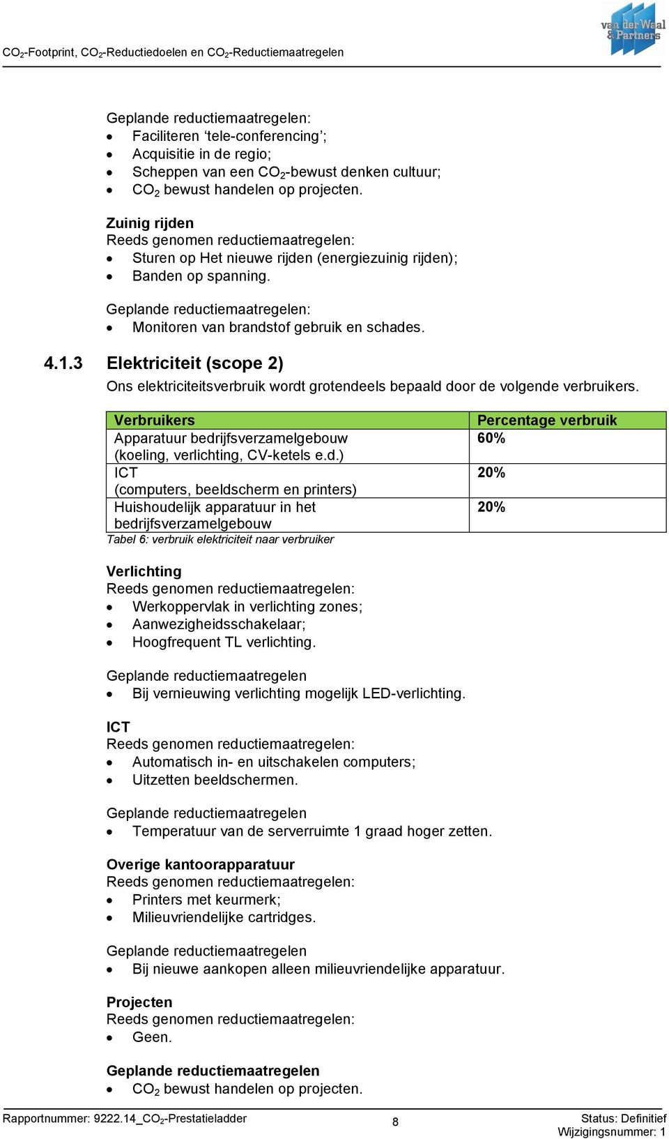 3 Elektriciteit (scope 2) Ons elektriciteitsverbruik wordt