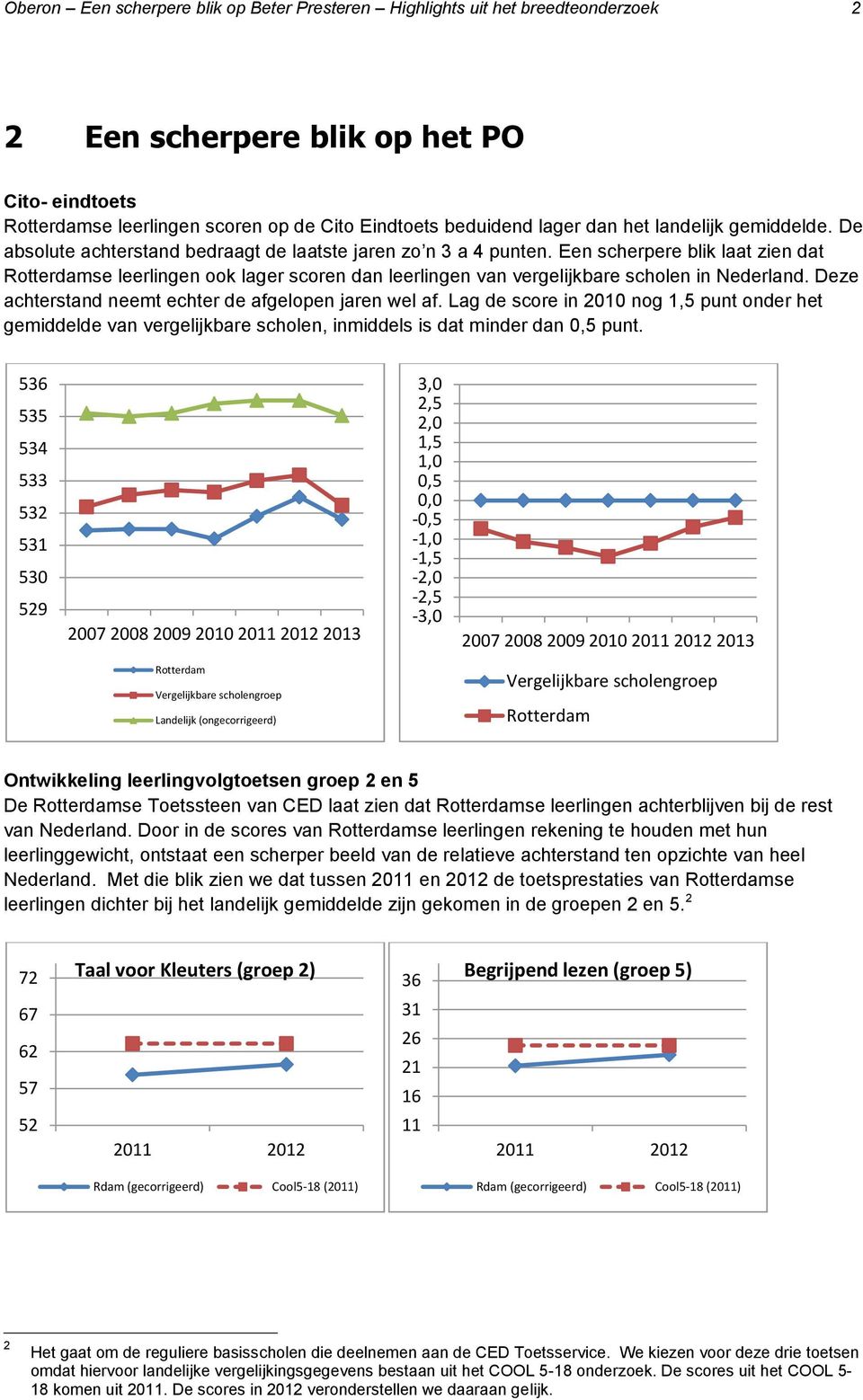Een scherpere blik laat zien dat se leerlingen ook lager scoren dan leerlingen van vergelijkbare scholen in Nederland. Deze achterstand neemt echter de afgelopen jaren wel af.