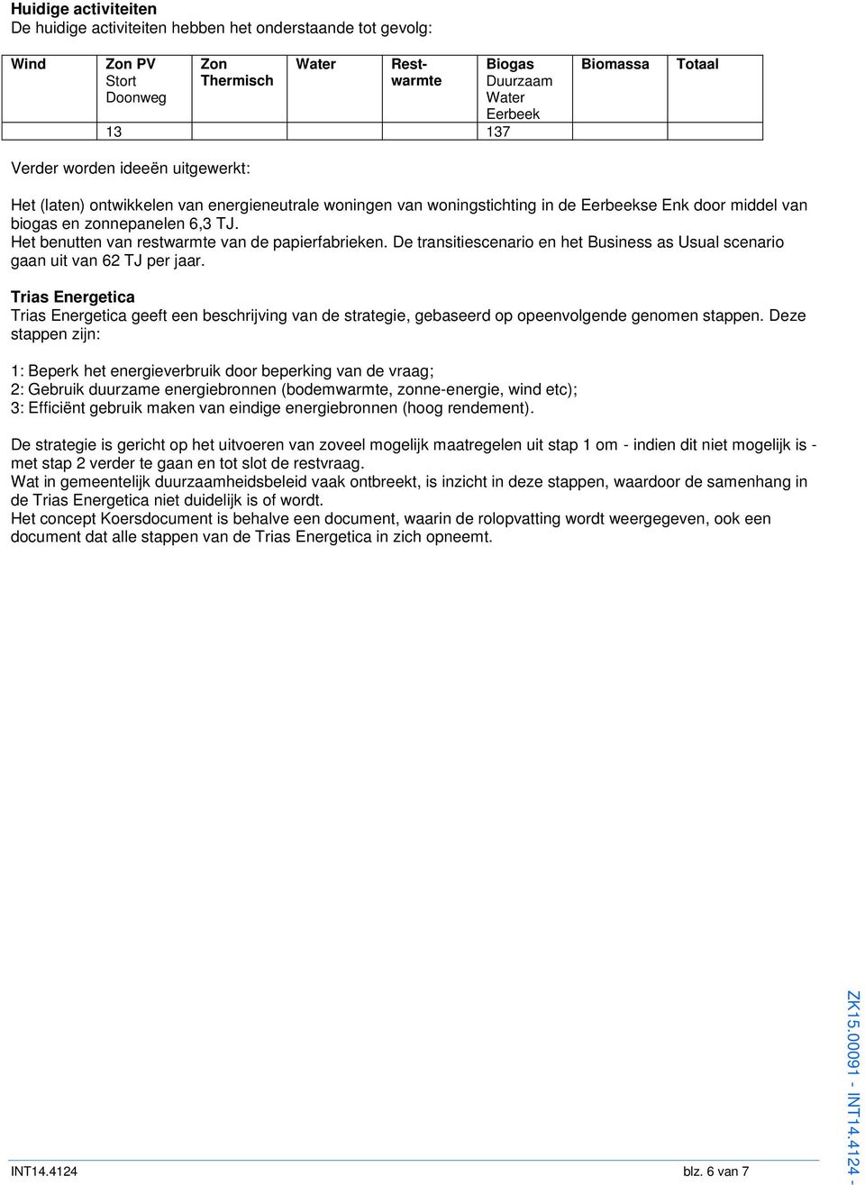 Het benutten van restwarmte van de papierfabrieken. De transitiescenario en het Business as Usual scenario gaan uit van 62 TJ per jaar.