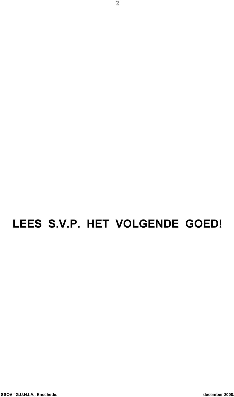 VOLGENDE