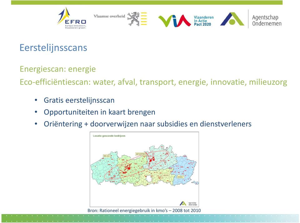 Opportuniteiten in kaart brengen Oriëntering + doorverwijzen naar