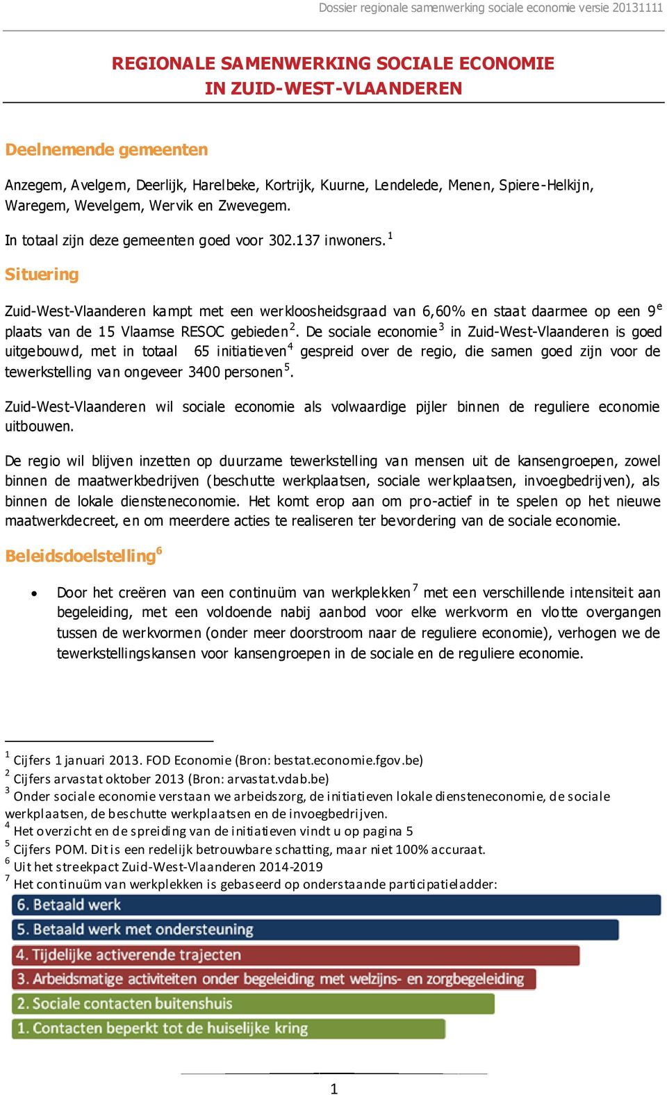 1 Situering Zuid-West-Vlaanderen kampt met een werkloosheidsgraad van 6,60% en staat daarmee op een 9 e plaats van de 15 Vlaamse RESOC gebieden 2.