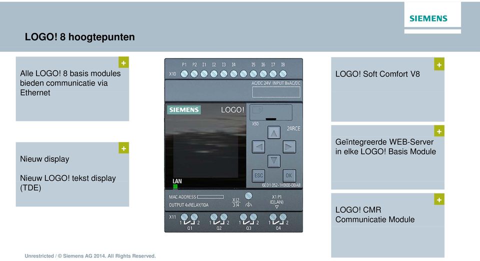 Soft Comfort V8 Nieuw display Geïntegreerde WEB-Server in