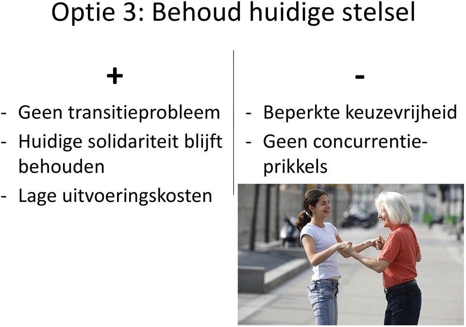 blijft behouden - Lage uitvoeringskosten - -