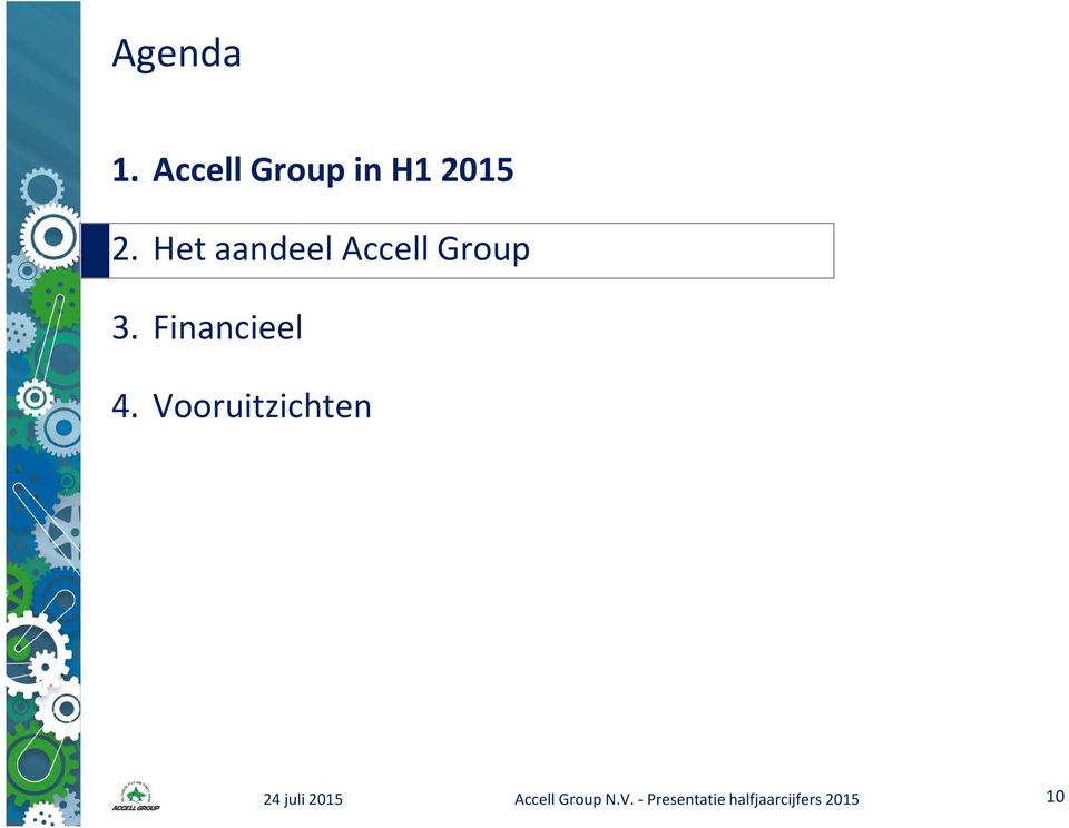 Vooruitzichten 24 juli 2015 Accell Group