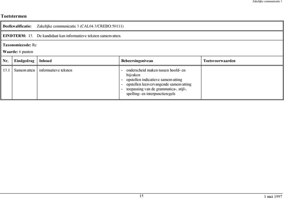 1 Samenvatten informatieve teksten - onderscheid maken tussen hoofd- en