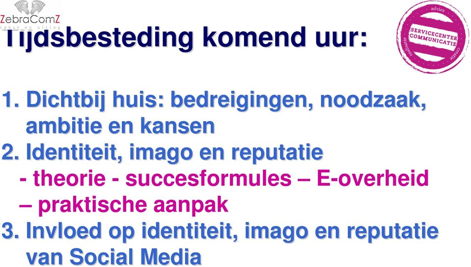 Identiteit, imago en reputatie - theorie - succesformules