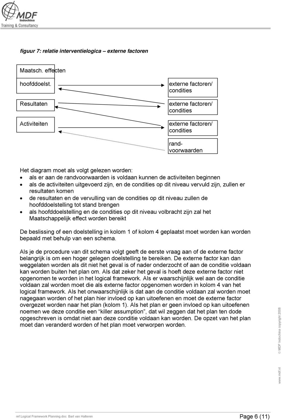 voldaan kunnen de activiteiten beginnen als de activiteiten uitgevoerd zijn, en de condities op dit niveau vervuld zijn, zullen er resultaten komen de resultaten en de vervulling van de condities op