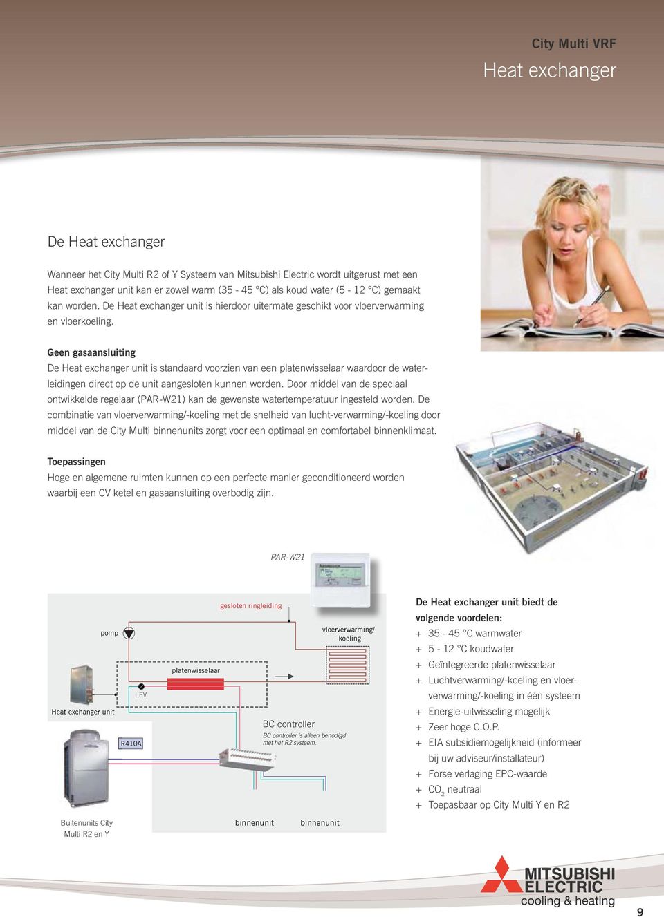 Geen gasaansluiting De Heat exchanger unit is standaard voorzien van een platenwisselaar waardoor de waterleidingen direct op de unit aangesloten kunnen worden.