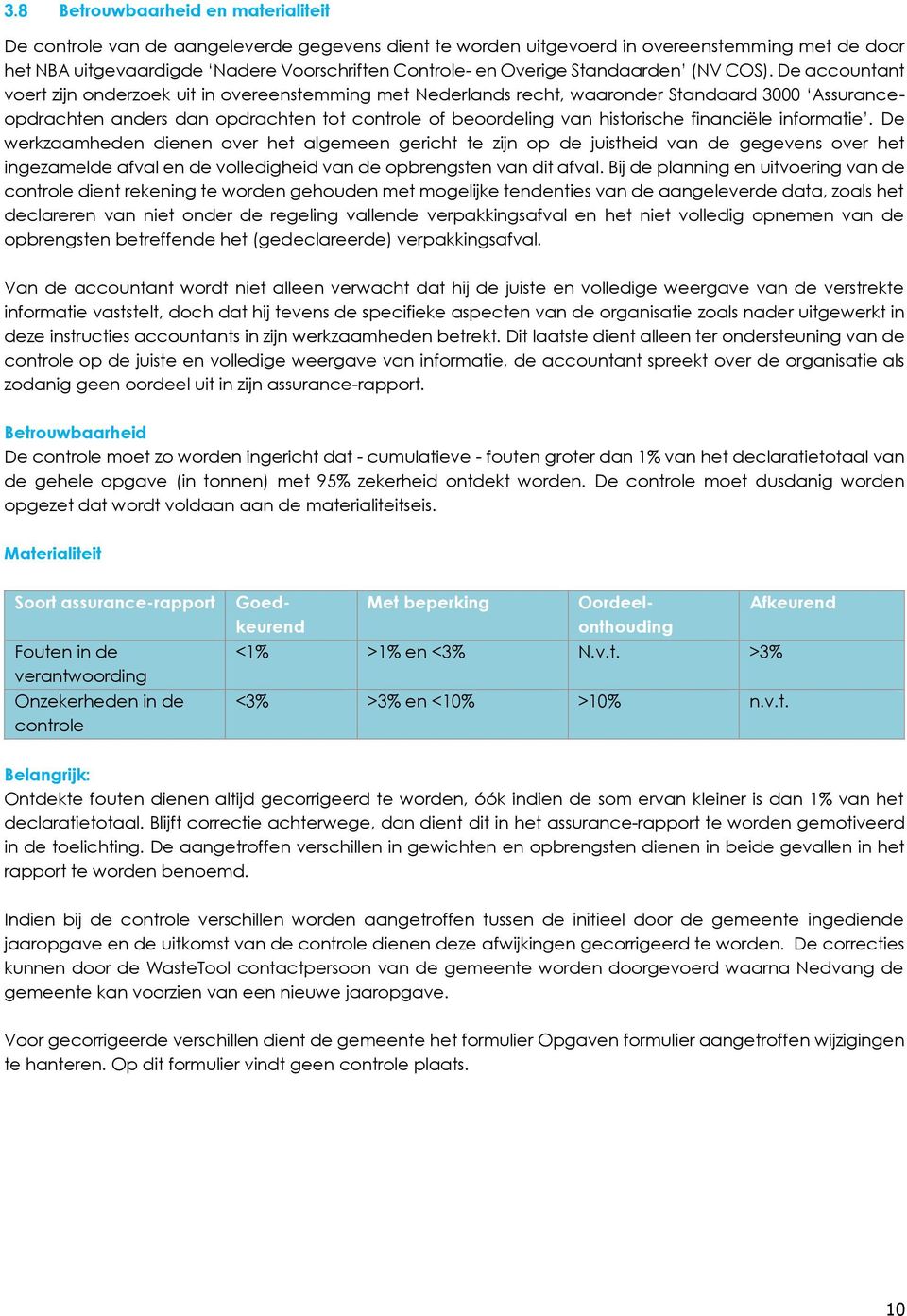 De accountant voert zijn onderzoek uit in overeenstemming met Nederlands recht, waaronder Standaard 3000 Assuranceopdrachten anders dan opdrachten tot controle of beoordeling van historische