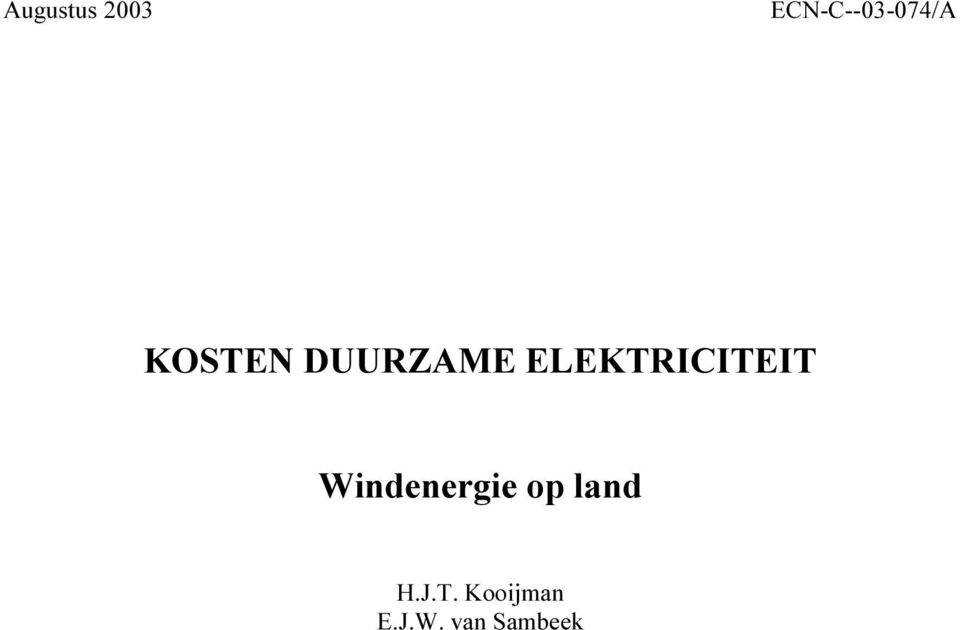 DUURZAME ELEKTRICITEIT