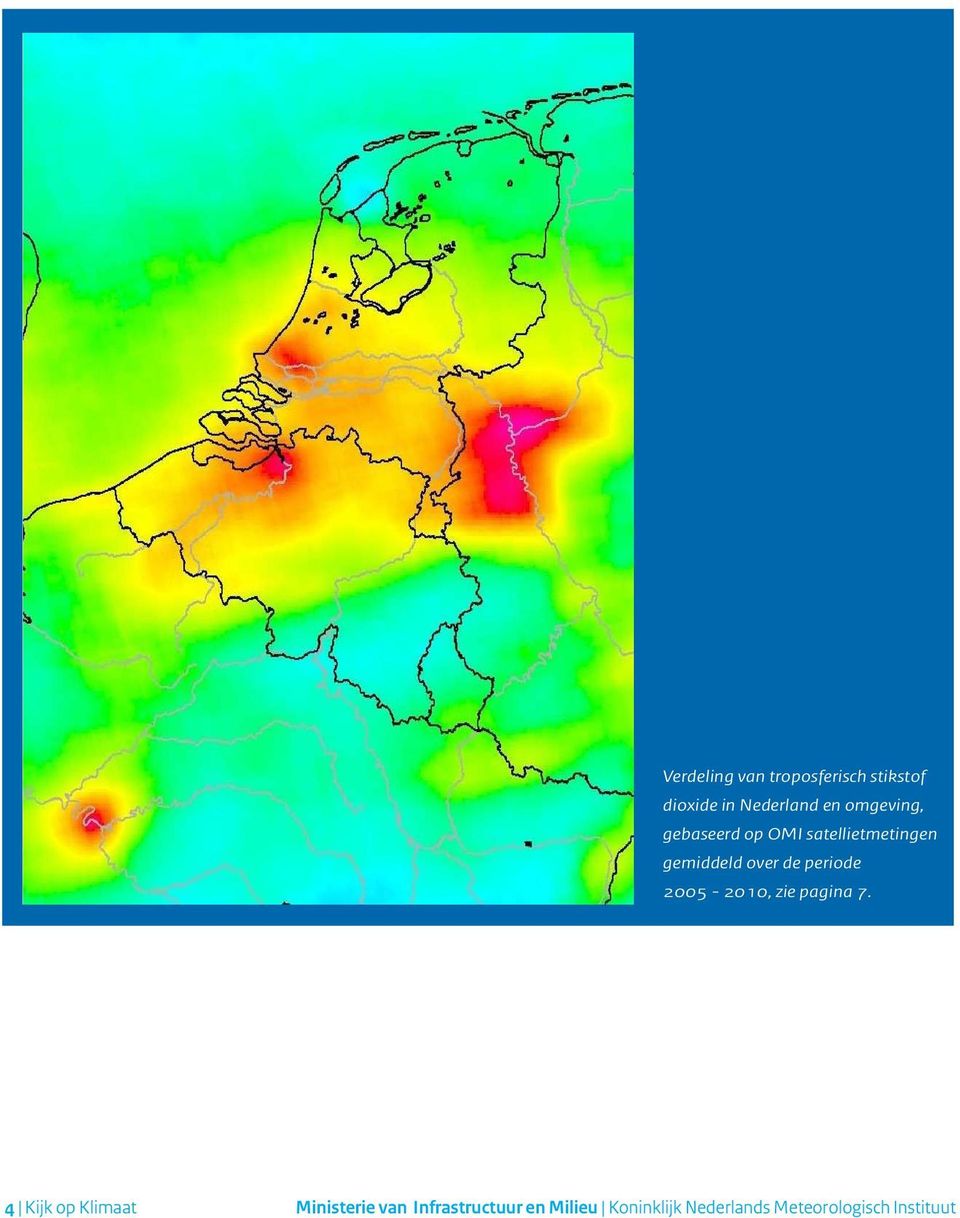 op OMI satellietmetingen gemiddeld over de