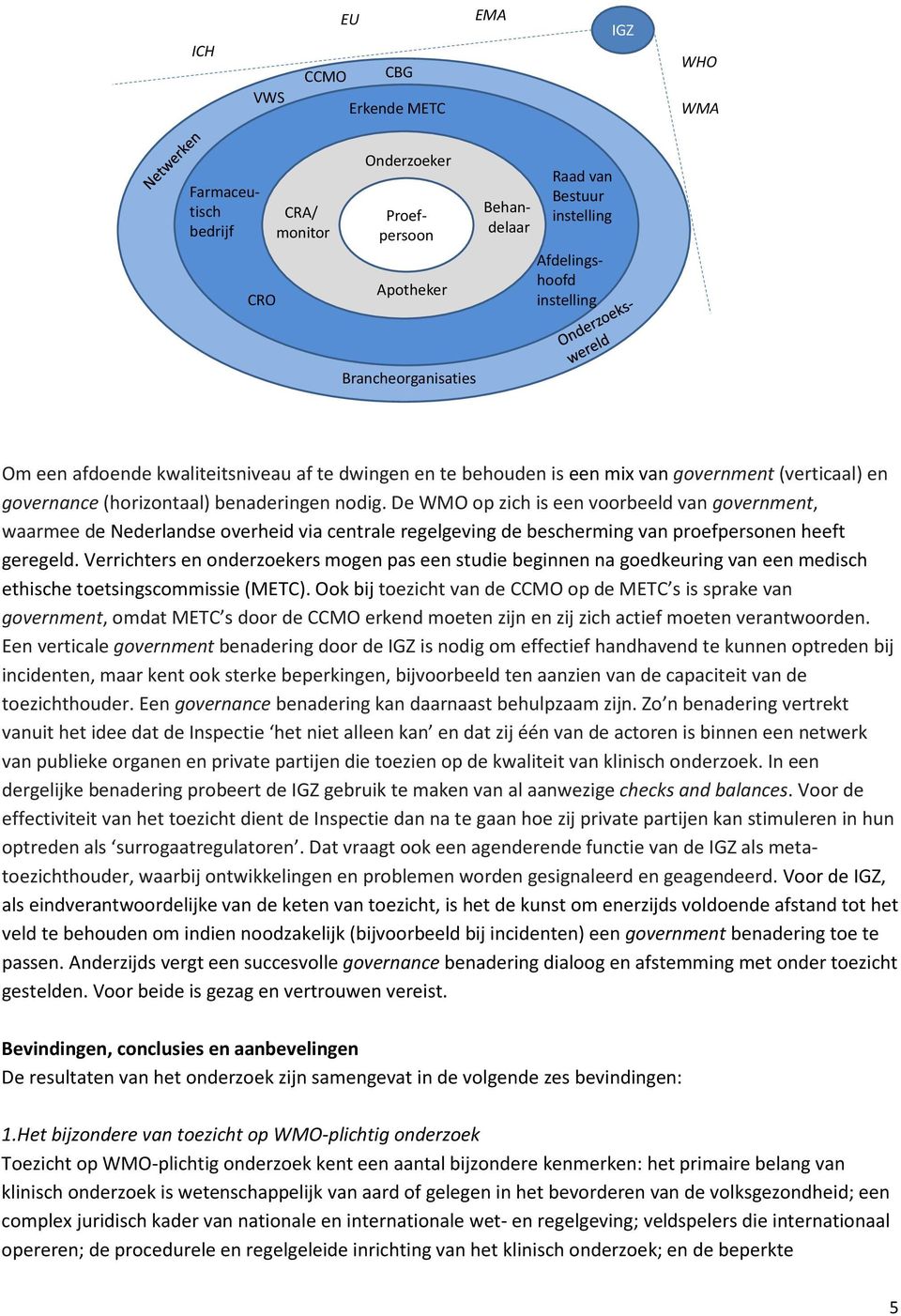 De WMO op zich is een voorbeeld van government, waarmee de Nederlandse overheid via centrale regelgeving de bescherming van proefpersonen heeft geregeld.