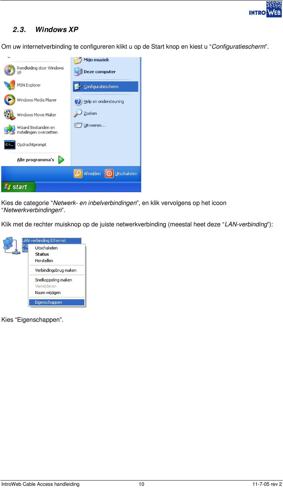 Kies de categorie Netwerk- en inbelverbindingen, en klik vervolgens op het icoon