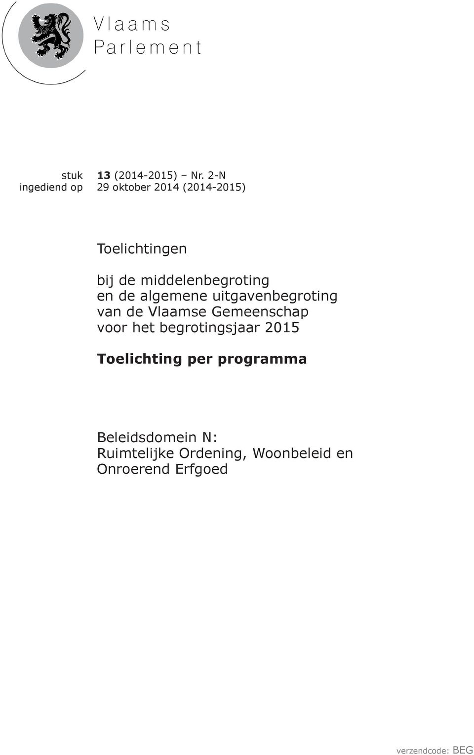 algemene uitgavenbegroting van de Vlaamse Gemeenschap voor het begrotingsjaar