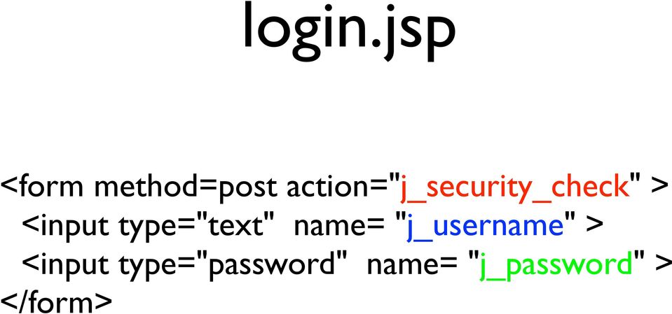 action="j_security_check" > <input