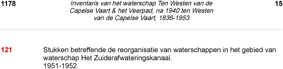 reorganisatie van waterschappen in het gebied