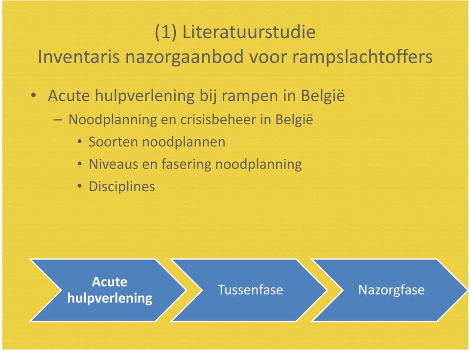 Noodplanning en crisisbeheer in België Soorten noodplannen