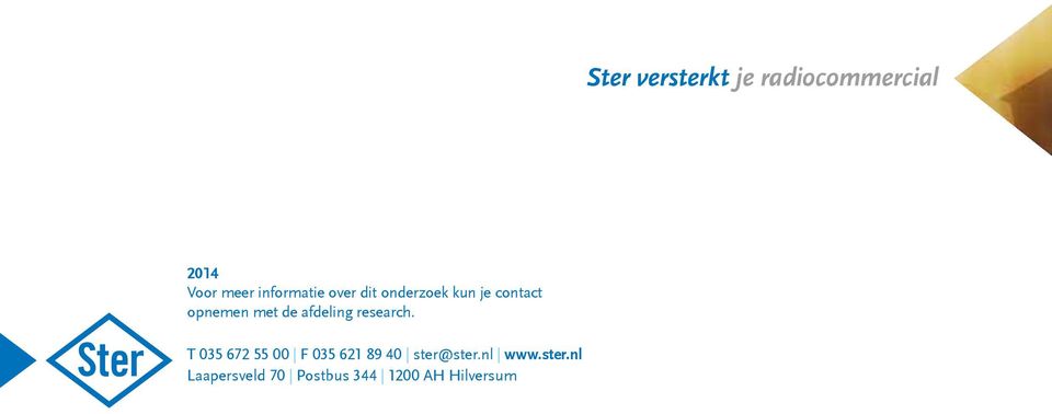 de afdeling research.