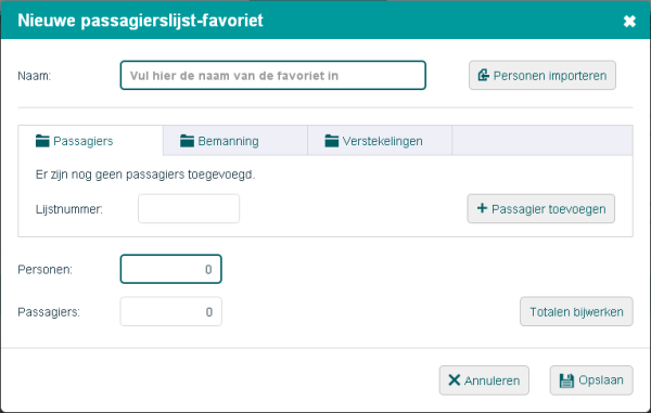 3. Vul de naam van de favoriet in. 4. Vul de betreffende velden in. Zie paragraaf 10.5, 'Invoeren' op pagina 118. Optionele velden kunt u leeg laten. 5.