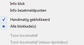 Loc uit blok halen Dubbel klik op blok waar loc staat (1) Klik op afgekruiste icoon (2) Kies Verwijder uit blok (3) en Verwerk.