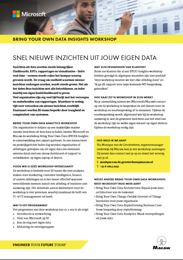 ZELF ERVAREN: BRING YOUR OWN DATA