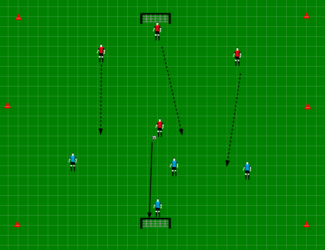 Niveau Partij-spel 2 Techniek van het Focus: Plezier, spelen met de bal. Daarnaast is het belangrijk dat de spelers niet tegen elkaar aanlopen. (Omhoog/rond) kijken.