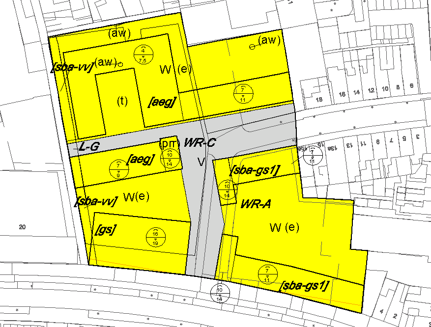 Figuur 3: Mogelijke indeling van het plangebied [bron: PNEM Bergen op Zoom Structuurontwerp; GeO architecten] De wijziging van het bestemmingsplan Binnenstad heeft als een doel de voorgenomen