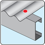 250 : 1,0 + 2,5 mm Sleutelwijdte: zeskant Bevestiging van aluminium / stalen golfprofiel platen op stalen Bevestiging van aluminium