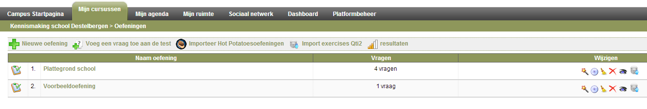 Stel dat je aan een oefeningreeks bezig bent, en je wilt deze nog niet zichtbaar zetten voor jouw leerlingen,