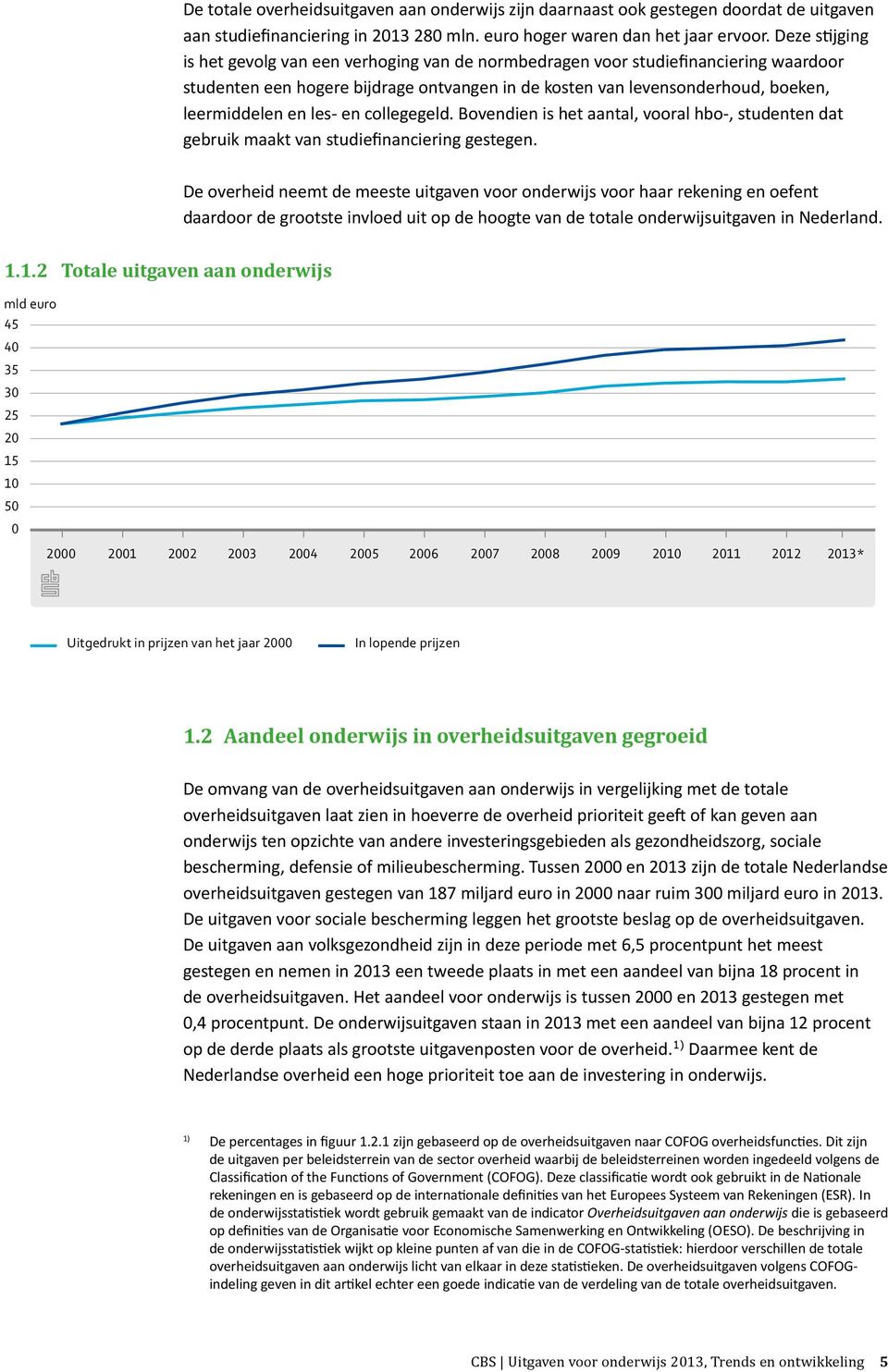 les- en collegegeld. Bovendien is het aantal, vooral hbo-, studenten dat gebruik maakt van studiefinanciering gestegen.