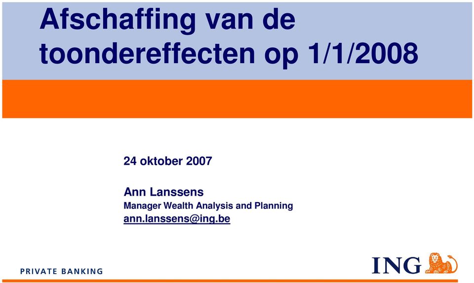 oktober 2007 Ann Lanssens
