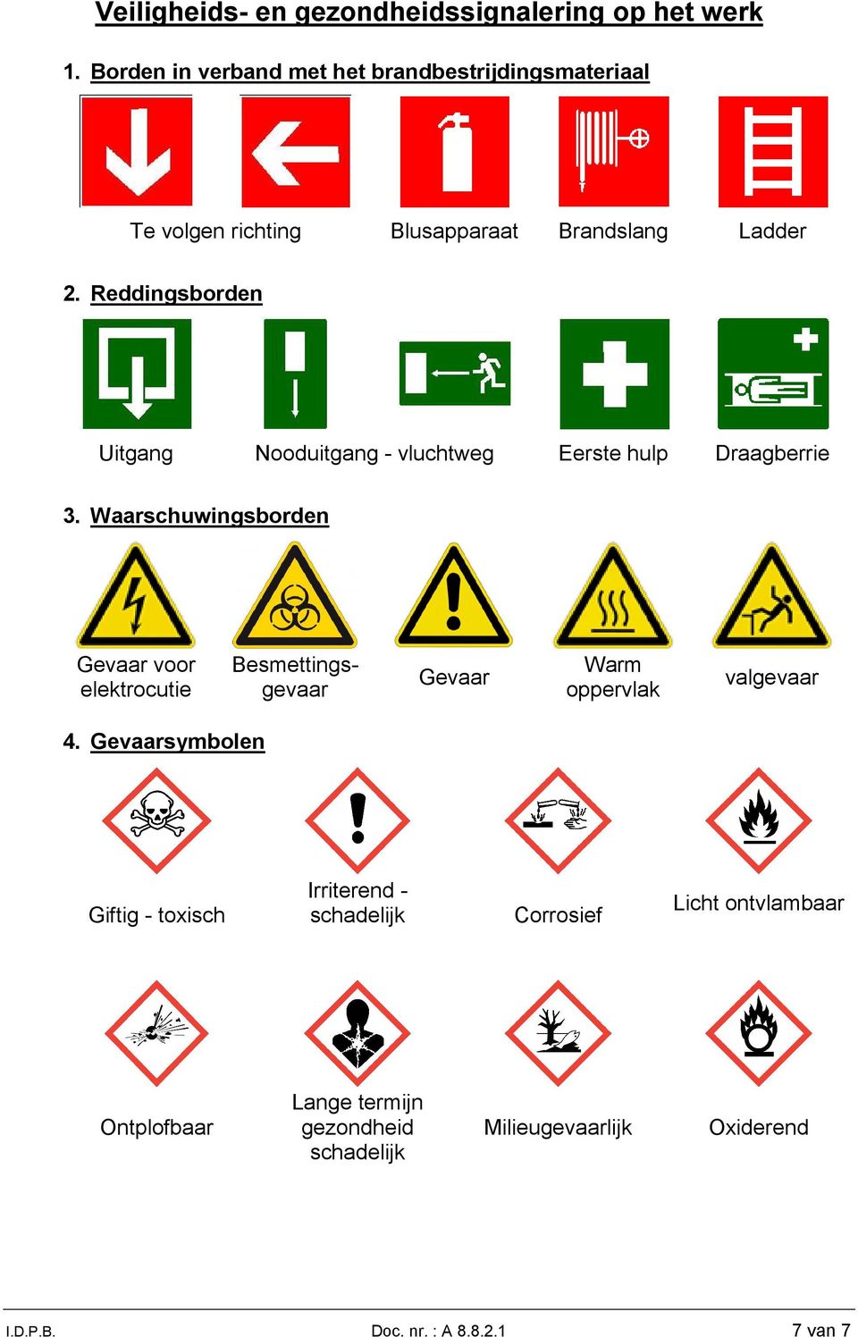 Reddingsborden Uitgang Nooduitgang - vluchtweg Eerste hulp Draagberrie 3.