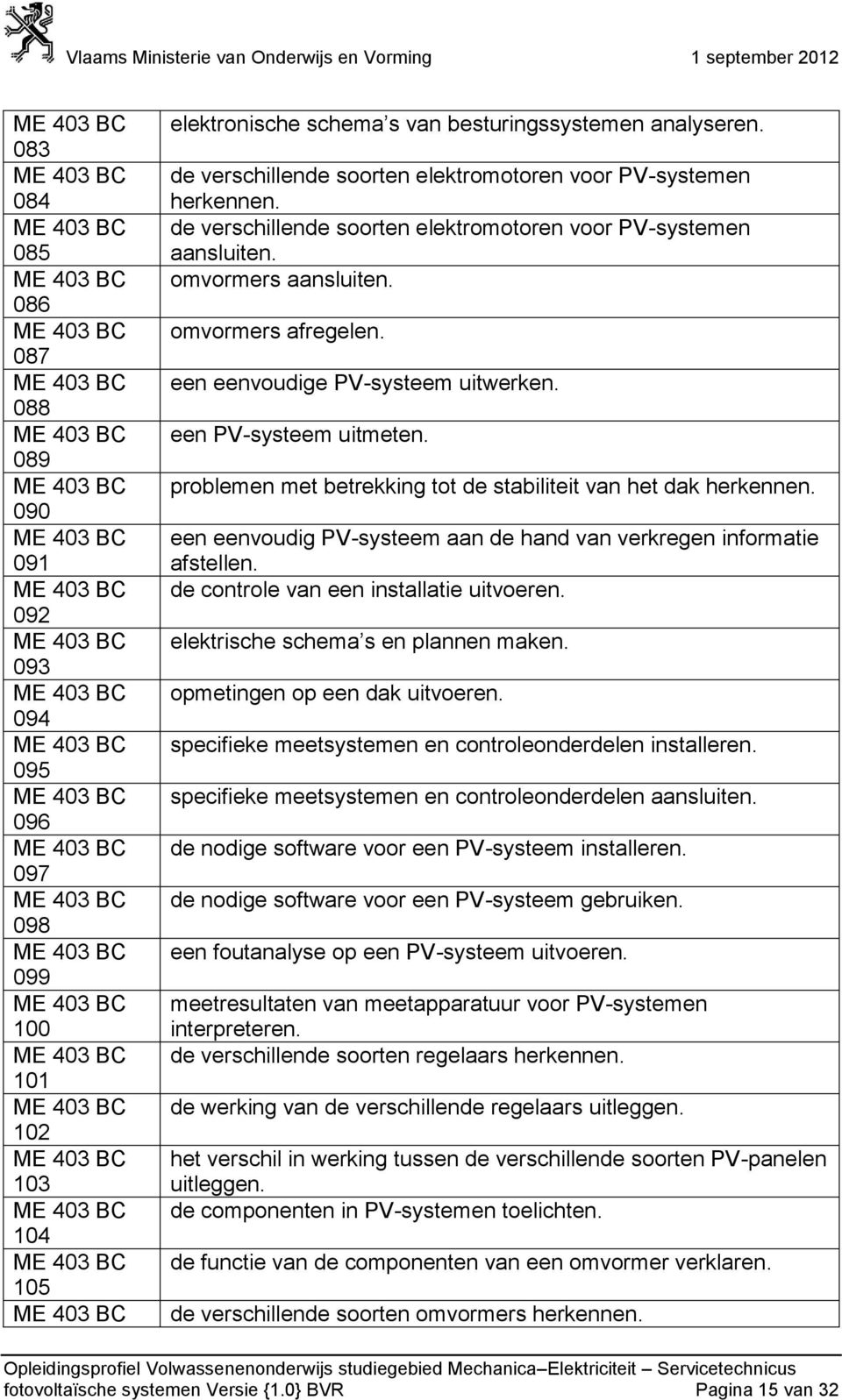 een eenvoudige PV-systeem uitwerken. een PV-systeem uitmeten. problemen met betrekking tot de stabiliteit van het dak herkennen.