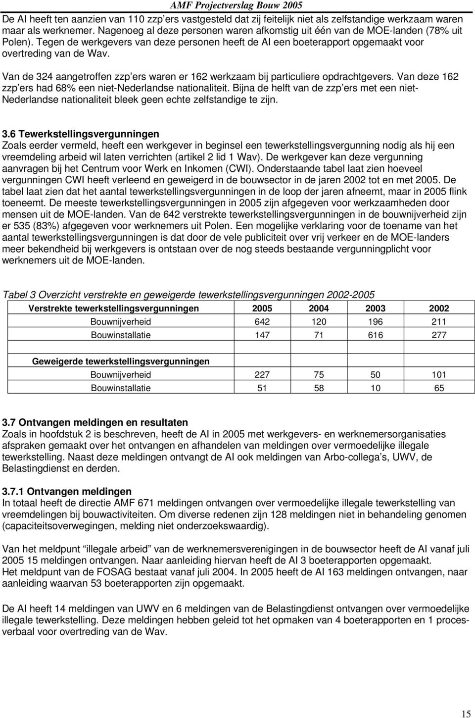 Van de 324 aangetroffen zzp ers waren er 162 werkzaam bij particuliere opdrachtgevers. Van deze 162 zzp ers had 68% een niet-nederlandse nationaliteit.