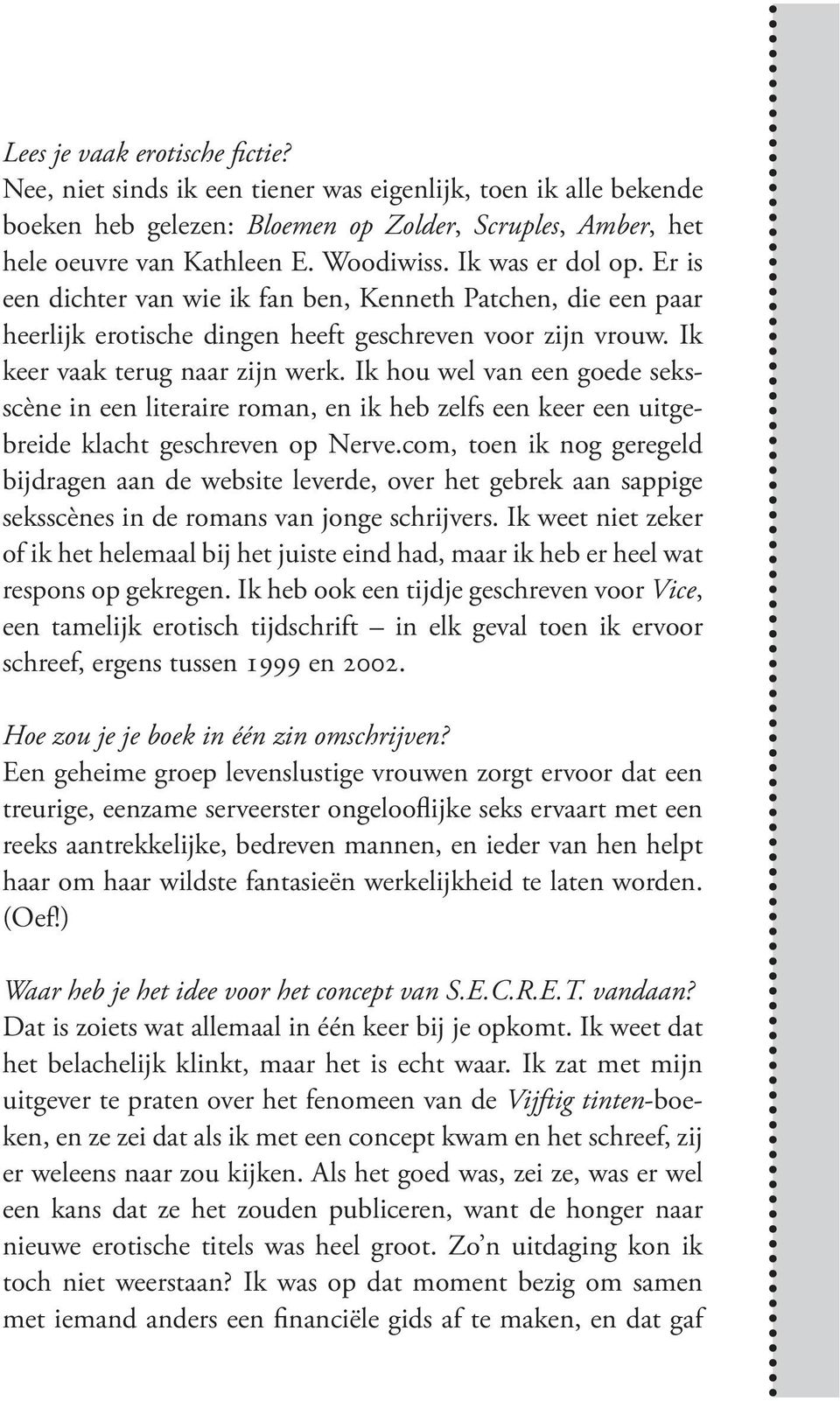 Ik hou wel van een goede seksscène in een literaire roman, en ik heb zelfs een keer een uitgebreide klacht geschreven op Nerve.