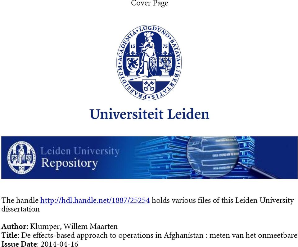 net/1887/25254 holds various files of this Leiden University