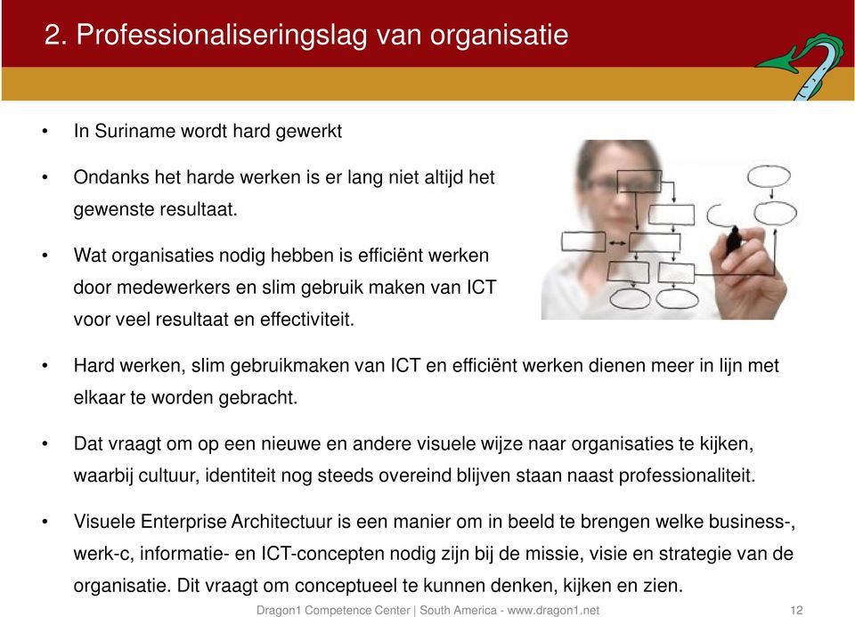 Hard werken, slim gebruikmaken van ICT en efficiënt werken dienen meer in lijn met elkaar te worden gebracht.