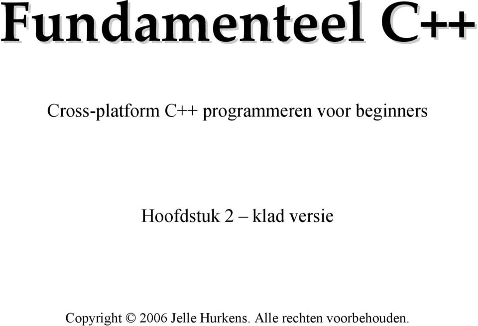 Hoofdstuk 2 klad versie Copyright