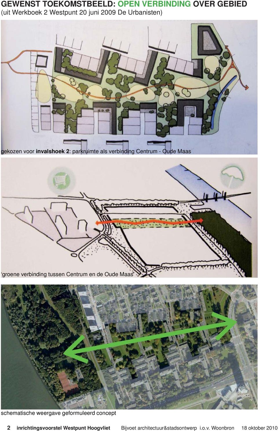 verbinding tussen Centrum en de Oude Maas schematische weergave geformuleerd concept 2