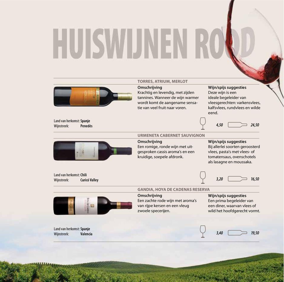 Wijnstreek: Penedès URMENETA CABERNET SAUVIGNON Een romige, ronde wijn met uitgesproken cassis aroma s en een kruidige, soepele afdronk.